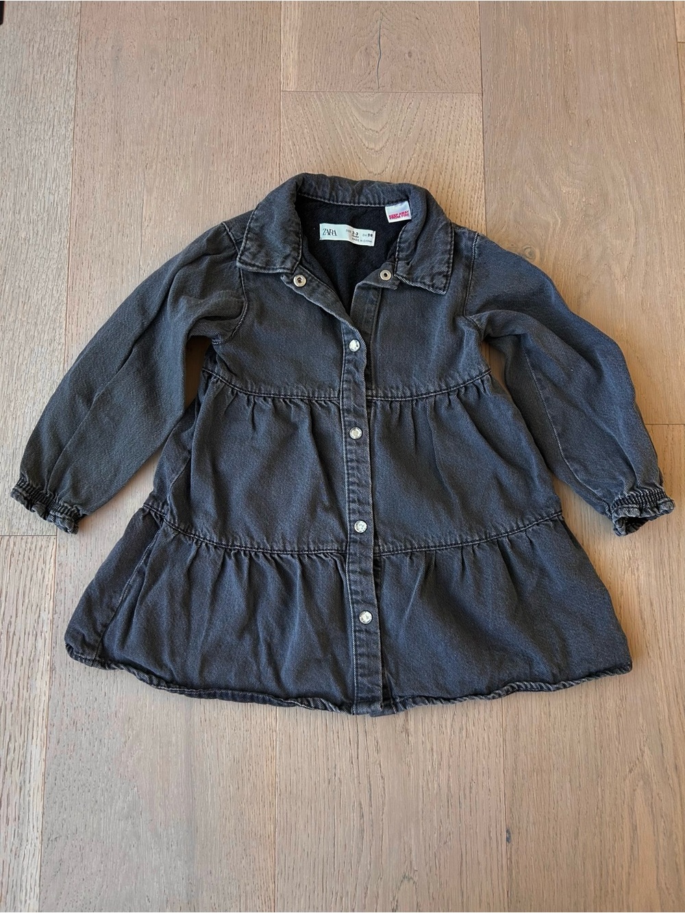Zara 2-3T Black Denim Dress